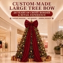 Large Custom Velvet Christmas Tree Bow Ornament
