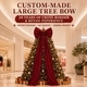 Large Custom Velvet Christmas Tree Bow Ornament