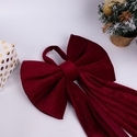 Large Custom Velvet Christmas Tree Bow Ornament
