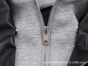 As shown Spliced Leather-Effect Jacket Coat