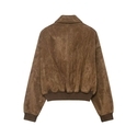 As shown in the picture Retro Suede Texture Effect Women's Jacket Coat