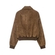 As shown in the picture Retro Suede Texture Effect Women's Jacket Coat