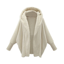 Women's Solid Color Long Sleeve Hooded Fleece Coat