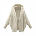 Women's Solid Color Long Sleeve Hooded Fleece Coat