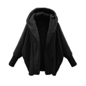 Women's Solid Color Long Sleeve Hooded Fleece Coat