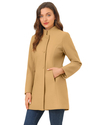 Slim Fit Wool Coat With Insert Pocket Bag And Button