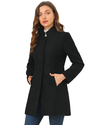 Slim Fit Wool Coat With Insert Pocket Bag And Button