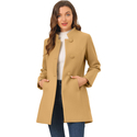 Slim Fit Wool Coat With Insert Pocket Bag And Button