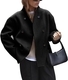 Three-Row Button Short Wool Coat Jacket