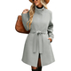 Retro Solid Color Button Stand Collar Wool Coat