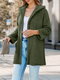 Women's Fleece Hooded Cardigan Mid-Length Coat