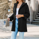 Women's Fleece Hooded Cardigan Mid-Length Coat