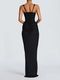 Women's Long Sleeve Slim Fit Corset Cami Bodycon Long Dress