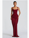 Women's Long Sleeve Slim Fit Corset Cami Bodycon Long Dress