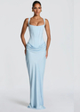 Women's Long Sleeve Slim Fit Corset Cami Bodycon Long Dress