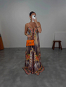 Bohemian Spaghetti Strap Sleeveless Printed Maxi Dress