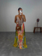 Bohemian Spaghetti Strap Sleeveless Printed Maxi Dress