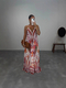 Bohemian Spaghetti Strap Sleeveless Printed Maxi Dress