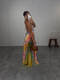 Bohemian Spaghetti Strap Sleeveless Printed Maxi Dress