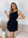 Backless One-Shoulder Ruffle Bodycon Mini Dress