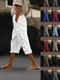 Women's Casual Capri Pants Elastic Waist Breathable Summer