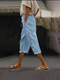 Women's Casual Capri Pants Elastic Waist Breathable Summer