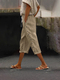 Women's Casual Capri Pants Elastic Waist Breathable Summer