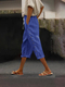 Women's Casual Capri Pants Elastic Waist Breathable Summer