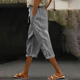 Women's Casual Capri Pants Elastic Waist Breathable Summer