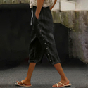 Women's Casual Capri Pants Elastic Waist Breathable Summer