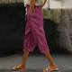 Women's Casual Capri Pants Elastic Waist Breathable Summer