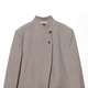 Gray Elegant High Neck Suit Jacket For Women