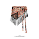 Tassel Tie Waist Printed Triangular Scarf Skirt Layered Cover-Up