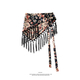 Tassel Tie Waist Printed Triangular Scarf Skirt Layered Cover-Up