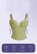 Green Green Striped Fishbone Corset Open-Back Camisole Top
