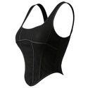Schwarz Schwarz Europäischer Amerikanischer Stil Korsett Bustier Cami Shapewear Top