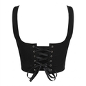Schwarz Schwarz Europäischer Amerikanischer Stil Korsett Bustier Cami Shapewear Top