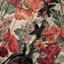 Multi-color Vintage Oil Painting Corset Top With Sleeves