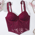 Water-Soluble Lace Fishbone Corset Top Waist-Slimming Camisole