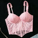 Water-Soluble Lace Fishbone Corset Top Waist-Slimming Camisole