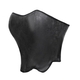 Black Faux Leather Corset Top With Push-Up Bustier And Tummy Control