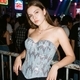 Blue Blue Sequin Corset Tube Top Vintage Court Style Shaping Vest