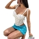 Western Pastoral Floral Lace-Up Camisole Top