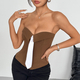 Solid Color Tie-Front Tube Top Cami