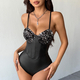 Satin Pailletten Cami Bodysuit Mit Offenem Rücken Und Korsett-Boning