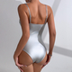 Satin Pailletten Cami Bodysuit Mit Offenem Rücken Und Korsett-Boning
