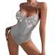 Satin Pailletten Cami Bodysuit Mit Offenem Rücken Und Korsett-Boning