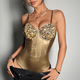 Satin Pailletten Cami Bodysuit Mit Offenem Rücken Und Korsett-Boning
