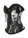 Black Black Vintage Court Style Corset Waist Trainer Shapewear Top