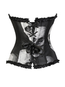 Black Black Vintage Court Style Corset Waist Trainer Shapewear Top